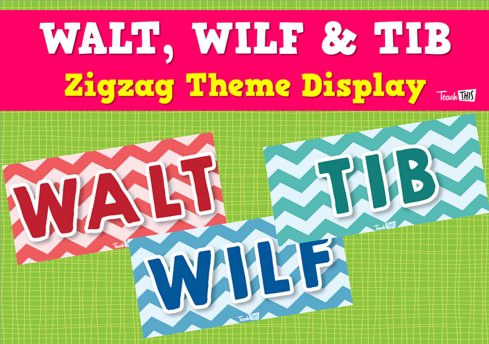 WALT, WILF & TIB - Zigzag Theme Display