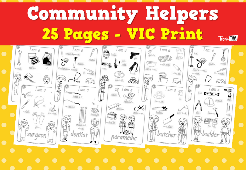 Community Helpers - 25 Pages - VIC Print