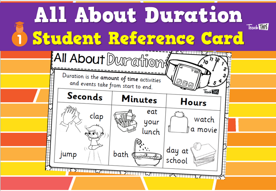 All About Duration - Student Reference Card
