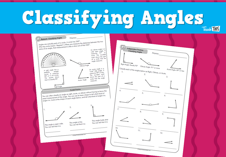 Classifying Angles (answers incl) 4pg
