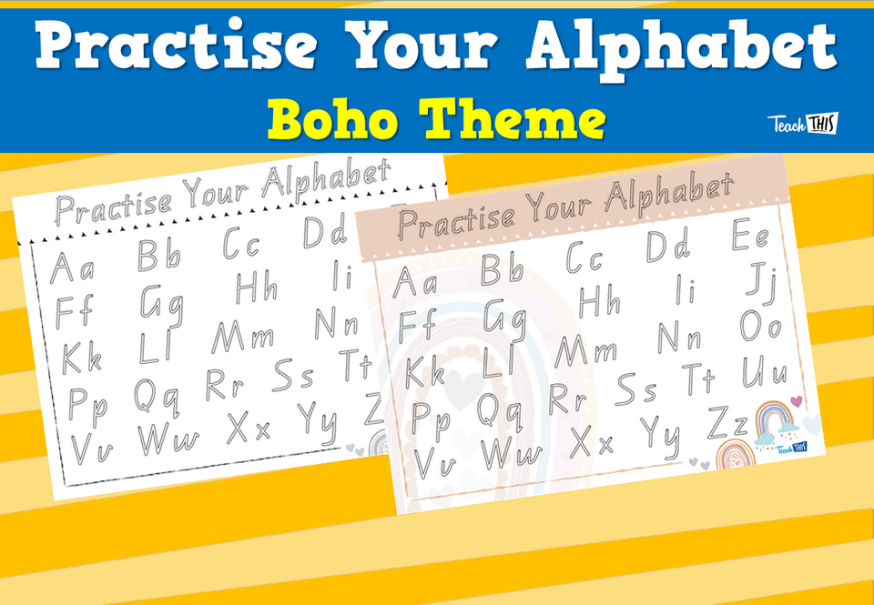 Practise Your Alphabet - Boho Theme