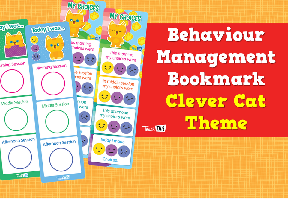Behaviour Management Bookmark - Clever Cat Theme
