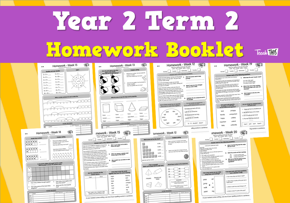 Year 2 Term 2 Homework Booklet