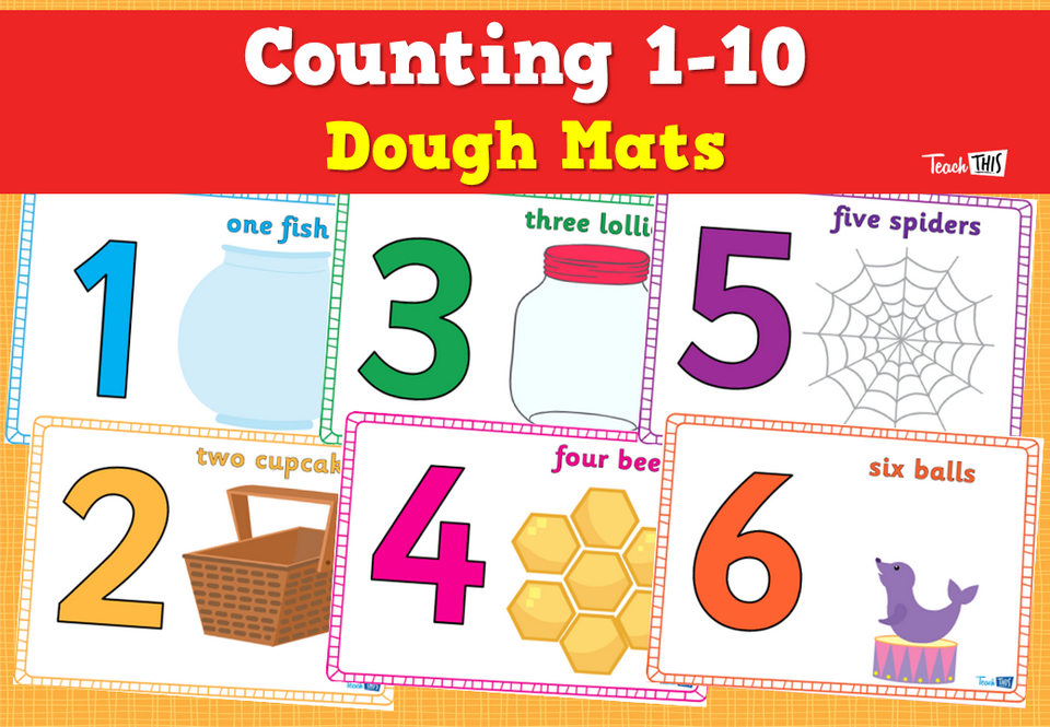 Counting 1-10 Dough Mats