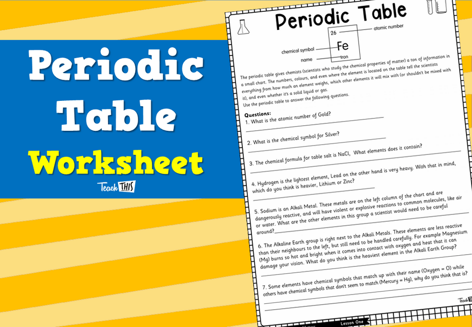 Periodic Table - Worksheet