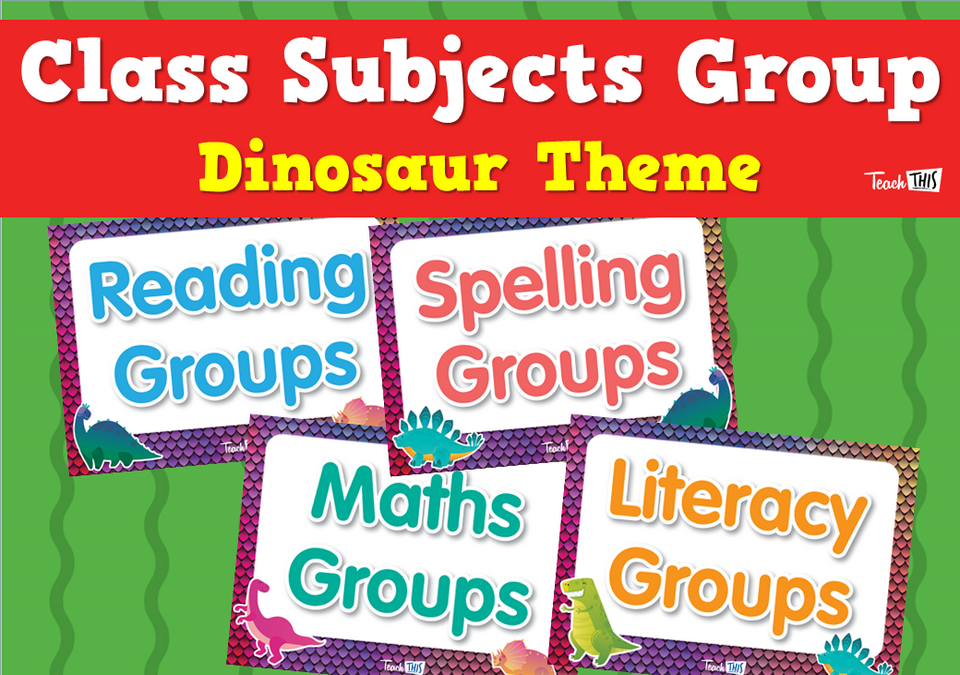 Class Subjects Group - Dinosaur Theme