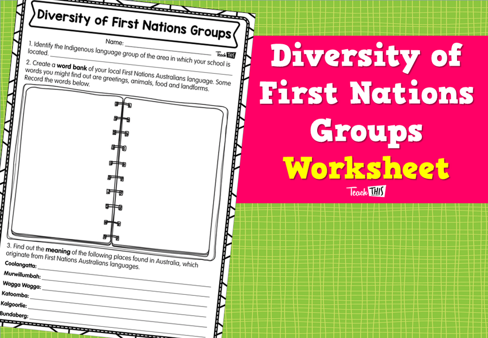 Diversity of First Nations Groups Worksheet