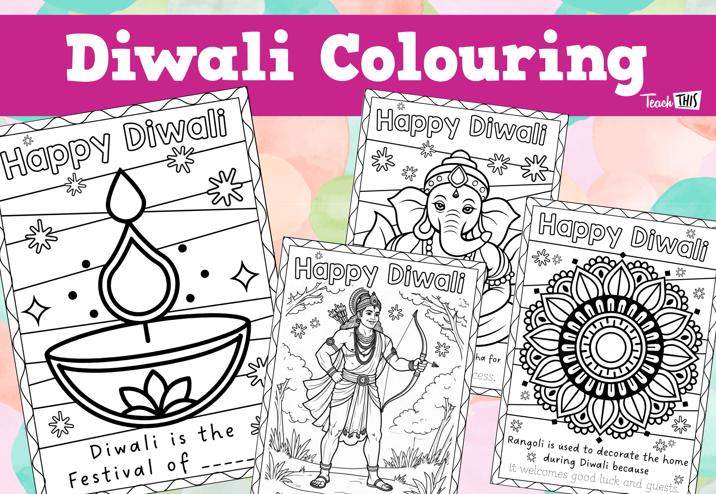 Diwali Colouring Pages