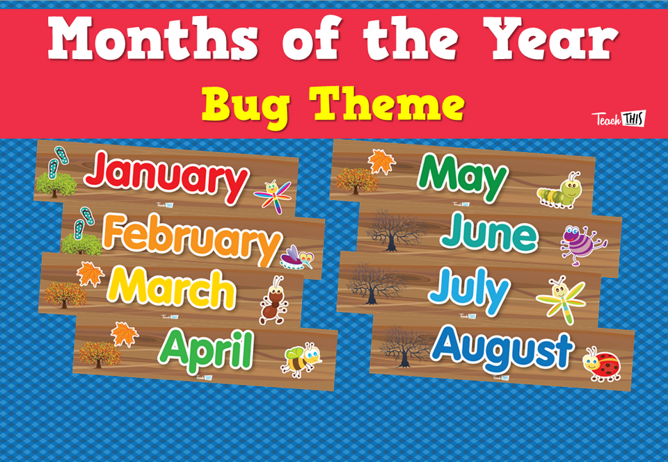 Months of the Year - Bug Theme