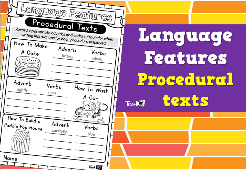Language Features - Procedural texts