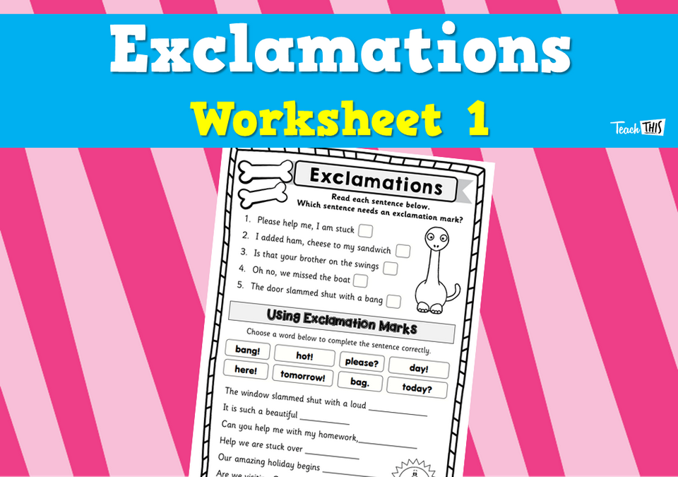 Exclamations - Worksheet 1
