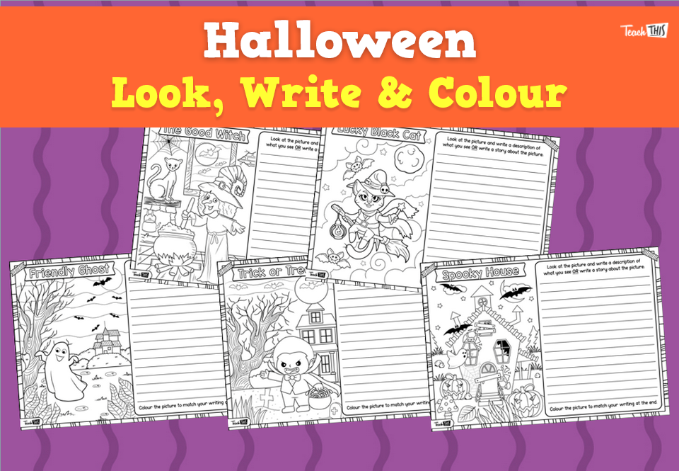 Halloween - Look, Write & Colour