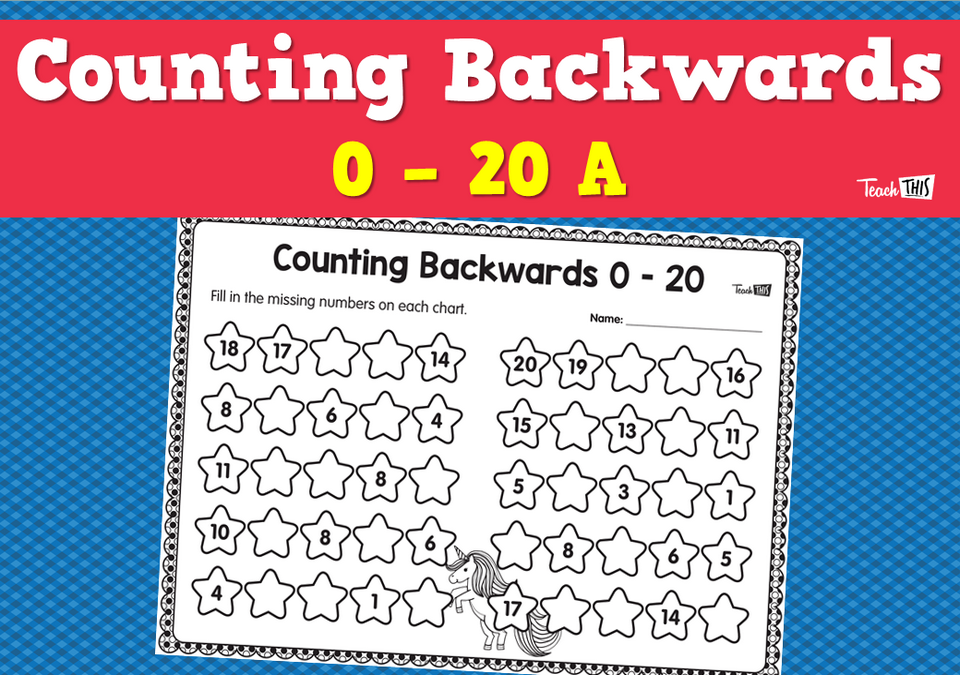 Counting Backwards 0-20 A