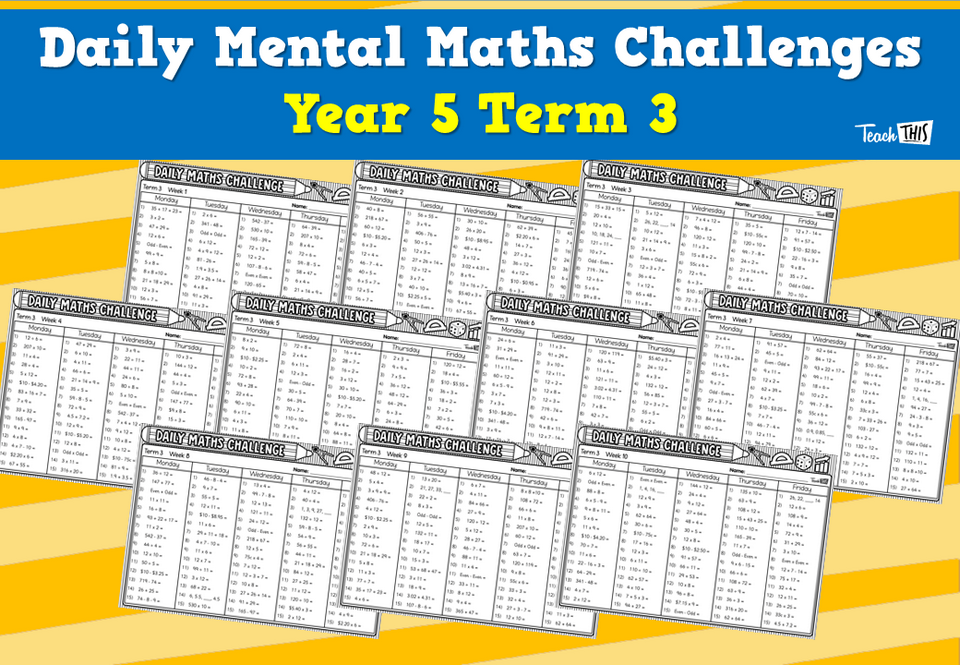 Daily Mental Maths Challenges - Year 5 Term 3