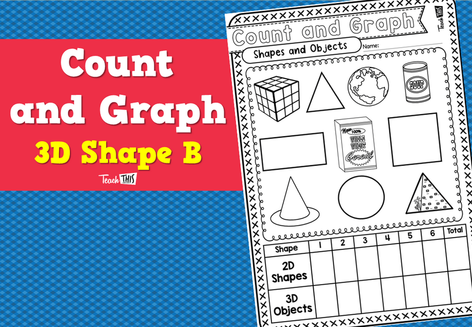 Count and Graph - 3D Shape B