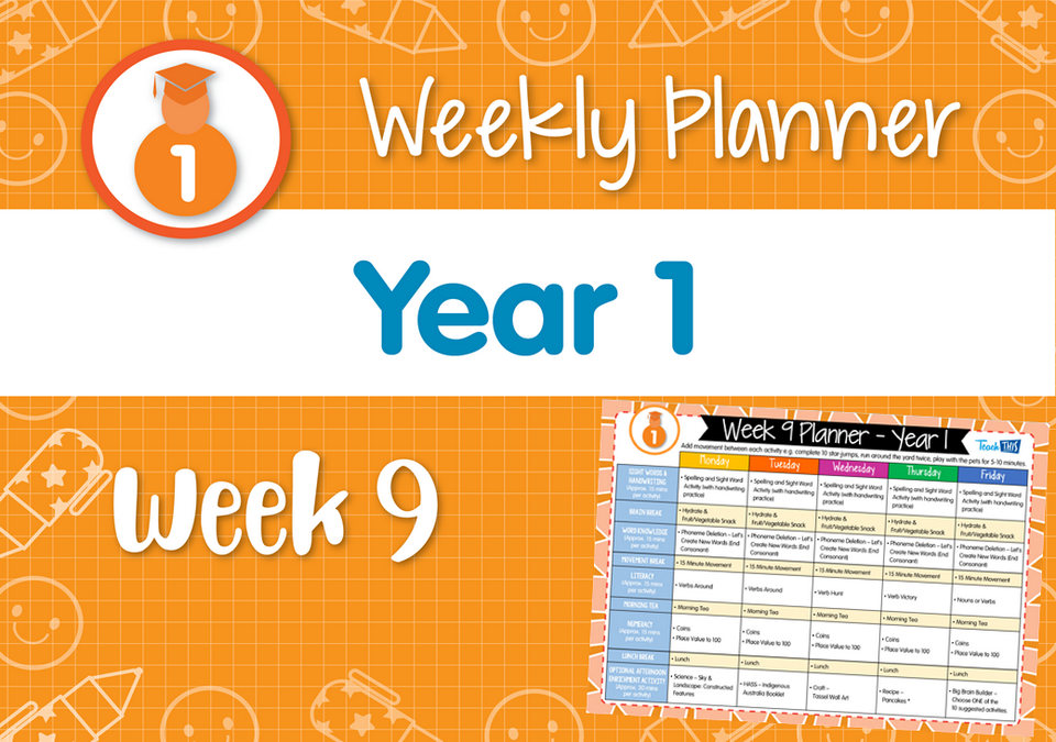 Weekly Planner - Year 1 Week 9