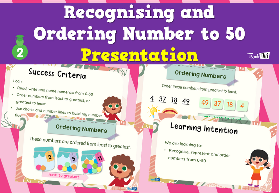 Recognising and Ordering Number to 50 - Presentation