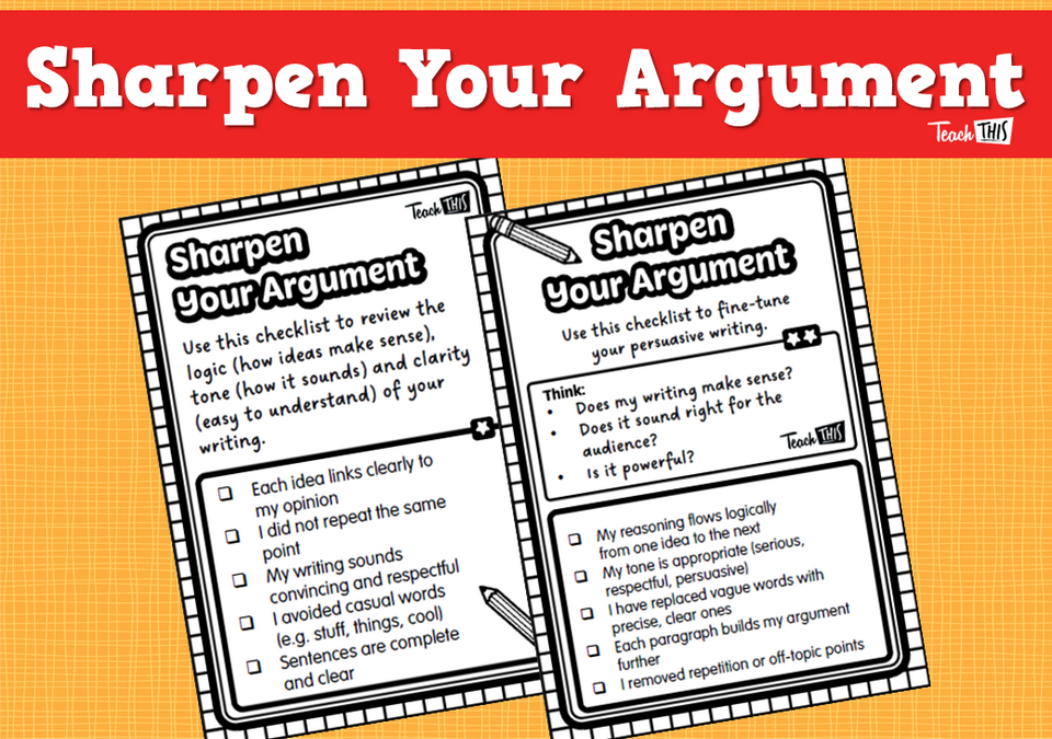 Sharpen Your Argument