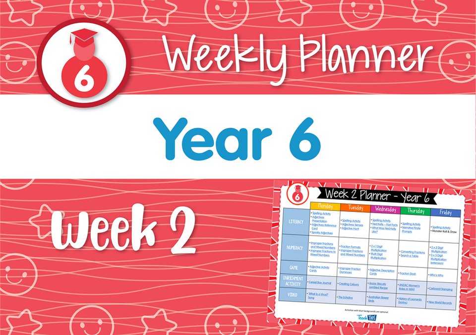 Weekly Planner - Year 6 Week 2