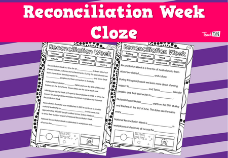 Reconciliation Week Cloze