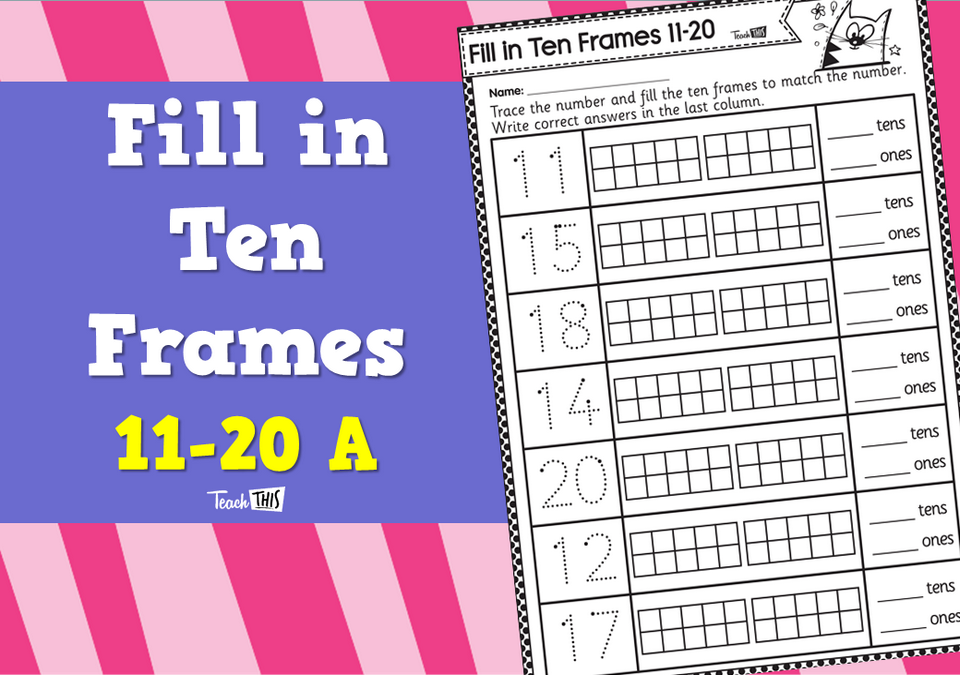 Ten Frames 11-20 A