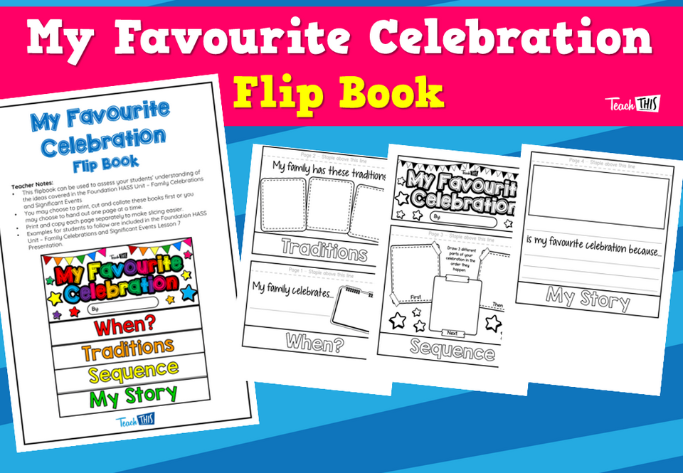 My Favourite Celebration - Flip Book