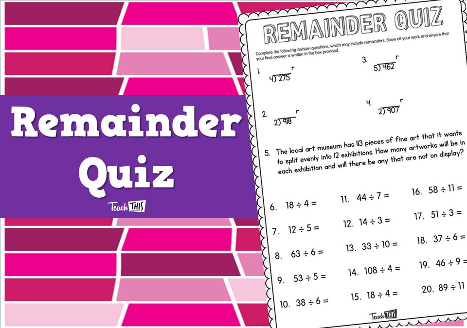 Remainder Quiz