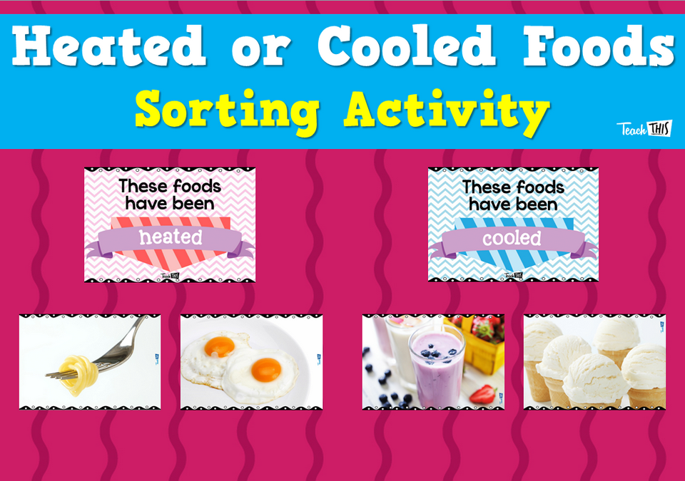 Heated or Cooled Foods - Sorting Activity