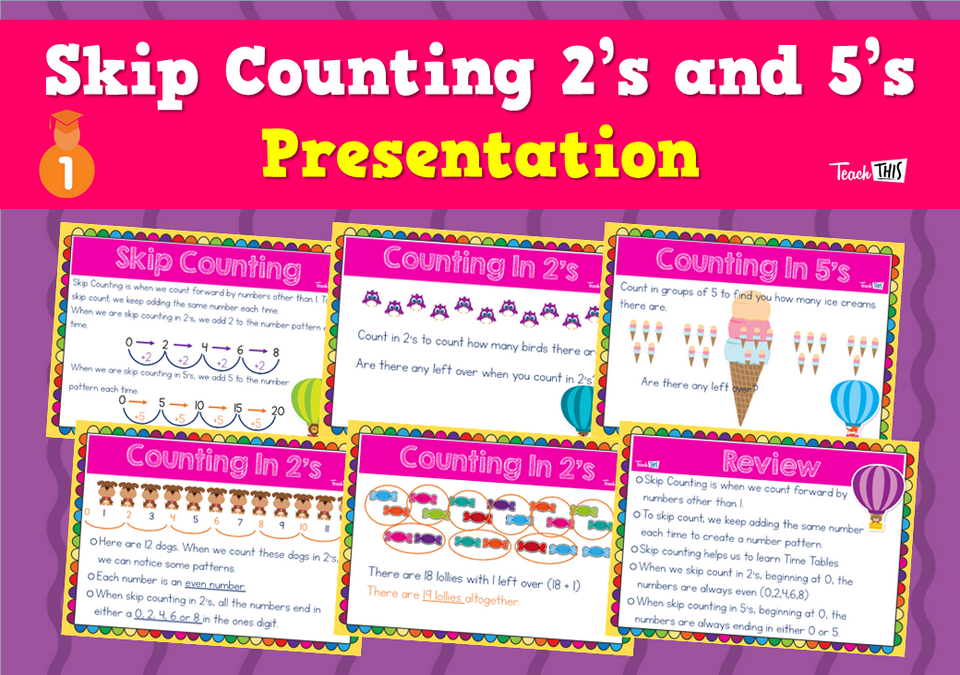 Skip Counting 2's and 5's - Presentation