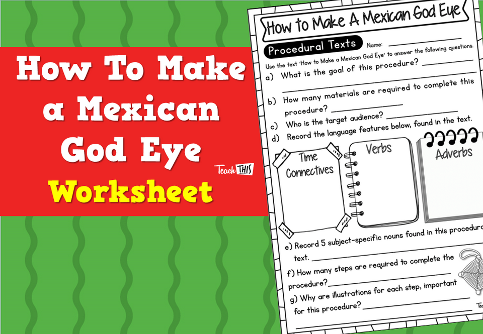 How To Make a Mexican God Eye  Worksheet