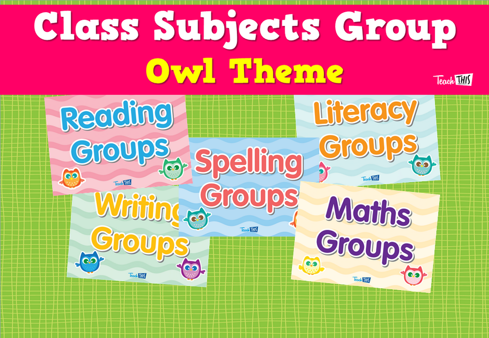 Class Subjects Group - Owl Theme