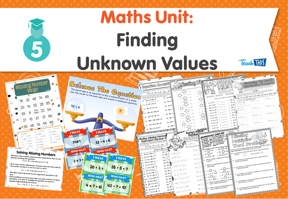 Maths Unit: Finding Unknown Values