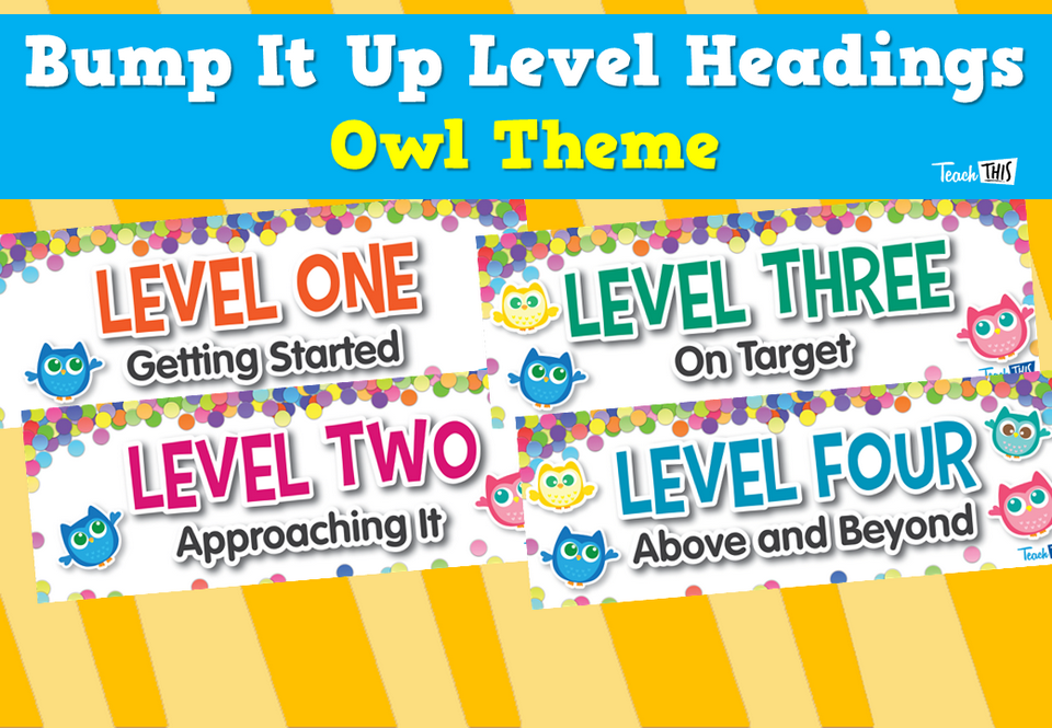 Bump It Up Level Headings - Owl Theme