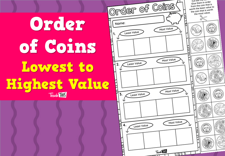 Order of Coins - Lowest to Highest Value
