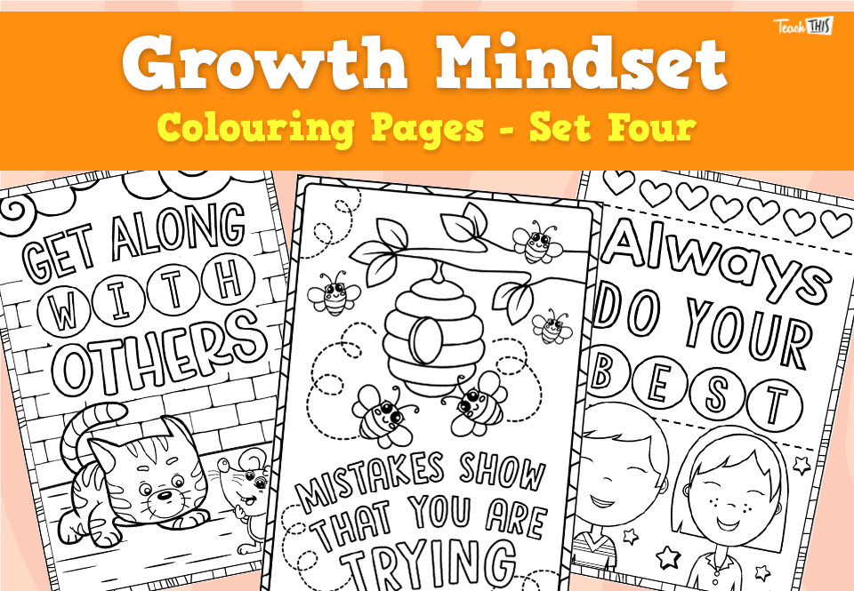 Growth Mindset Colouring - Set Four
