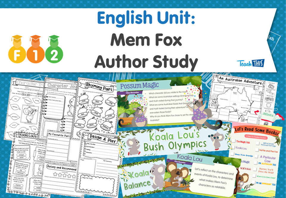 English Unit: Mem Fox Author Study
