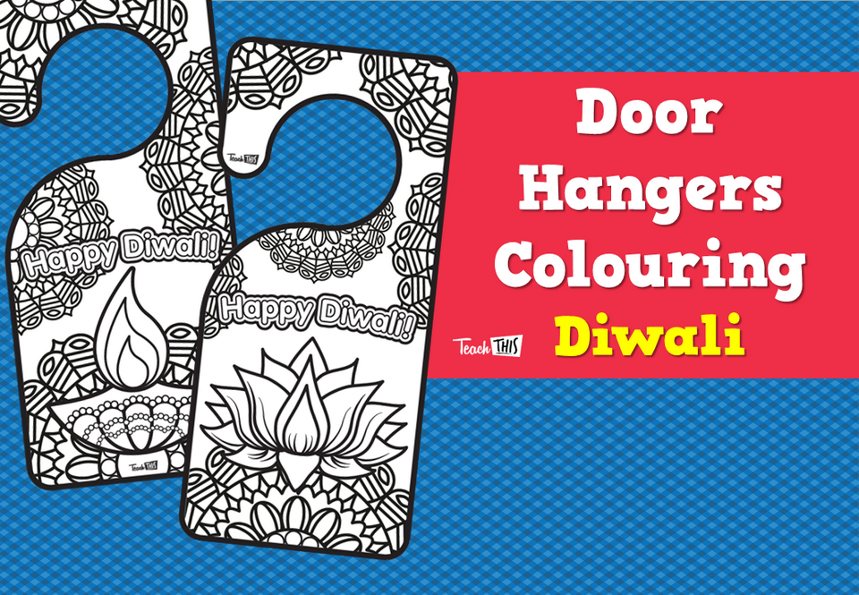 Diwali - Door Hangers Colouring