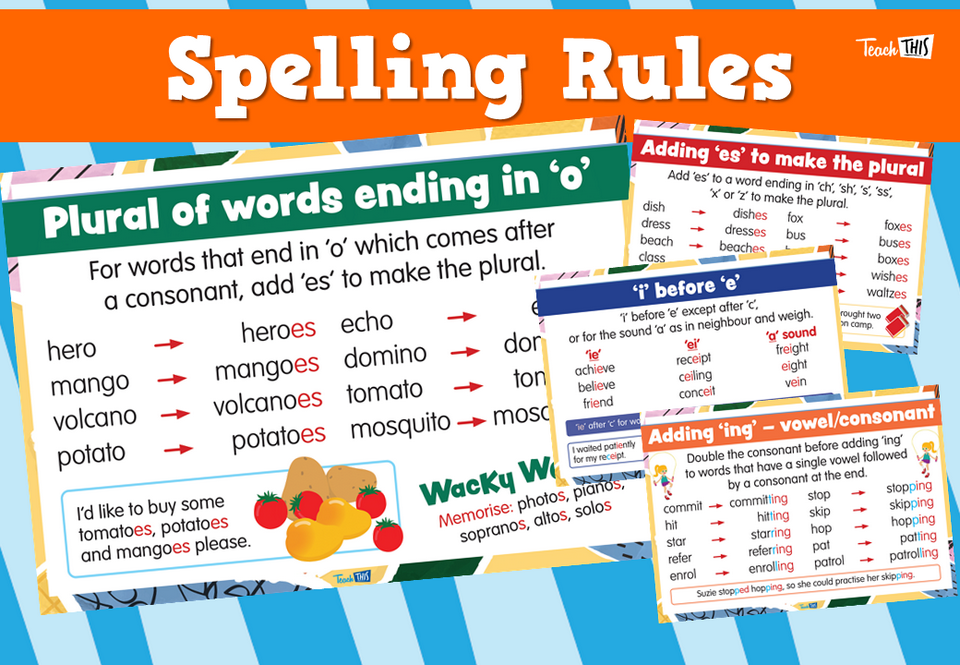 Spelling Rules Charts