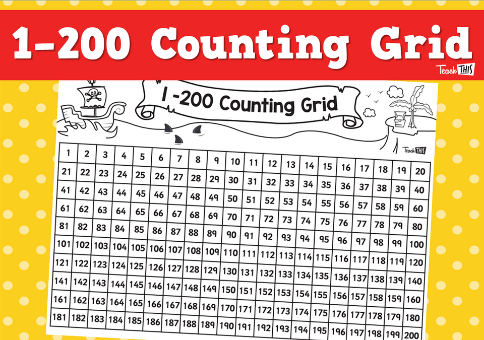 1-200 Counting Grid