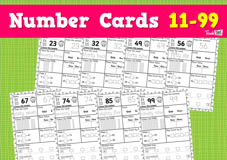 Number Cards 11-99