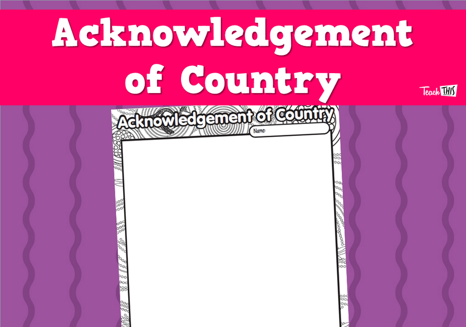 Acknowledgement of Country