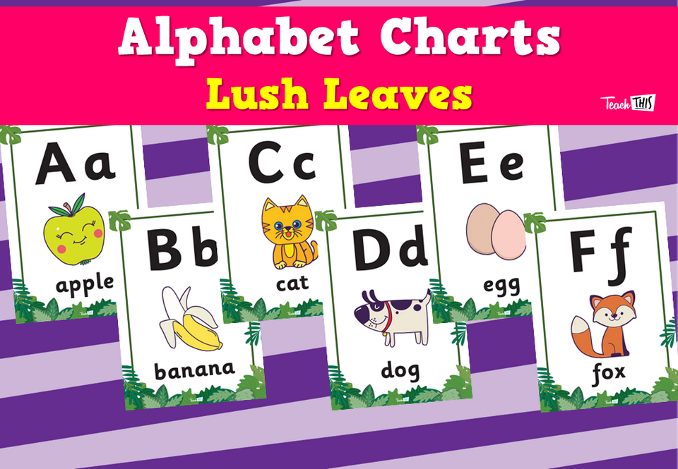 Alphabet Charts - Lush Leaves
