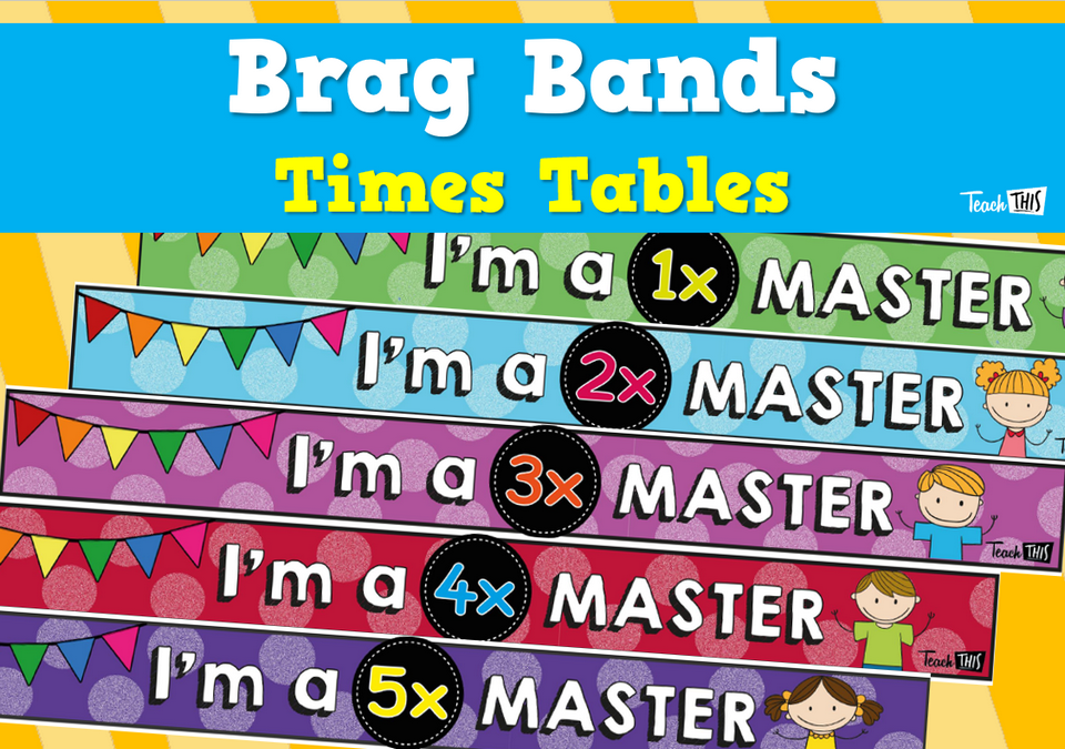 Brag Bands - Times Tables