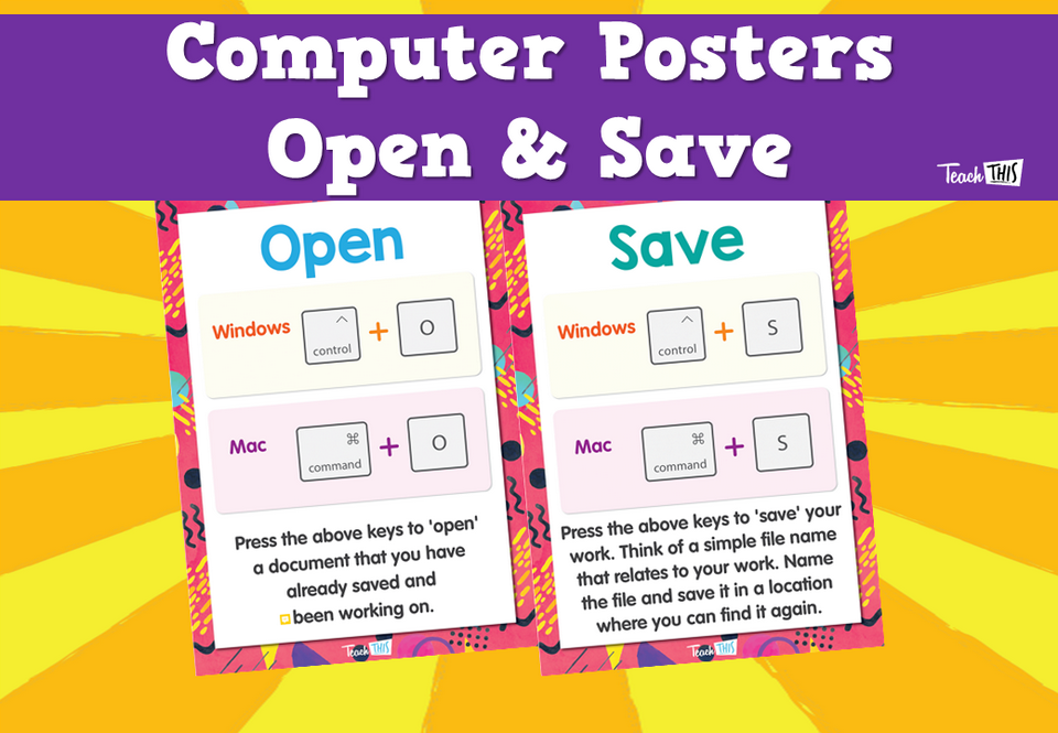 Computer Posters - Open & Save