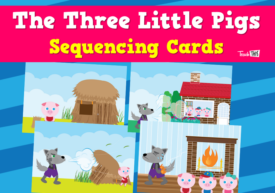 The Three Little Pigs Sequencing Cards