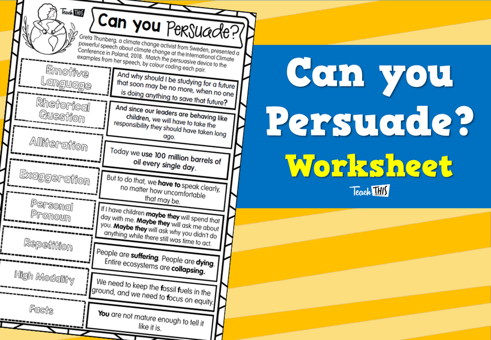 Can you Persuade? - Worksheet