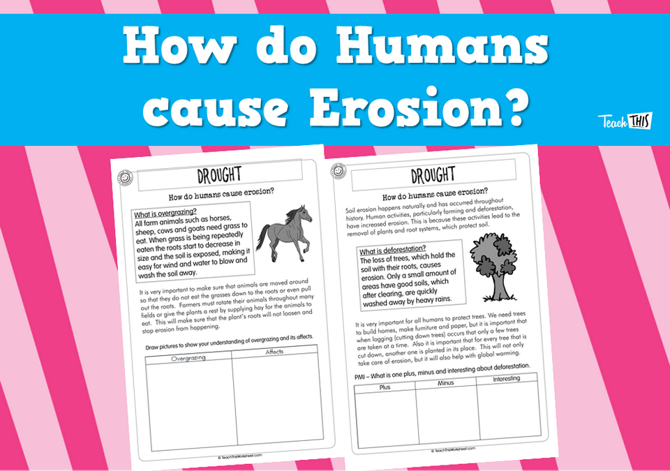 How do Humans cause Erosion? (2pg)