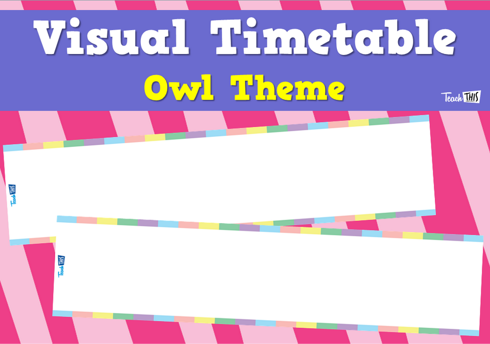 Visual Timetable - Owl Theme