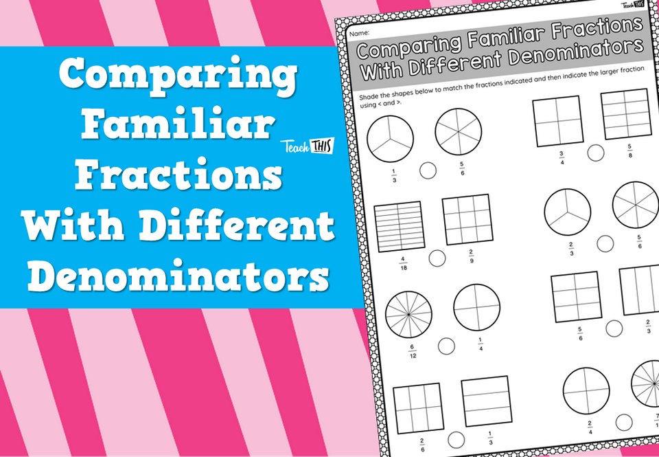 Comparing Familiar Fractions With Different Denominators