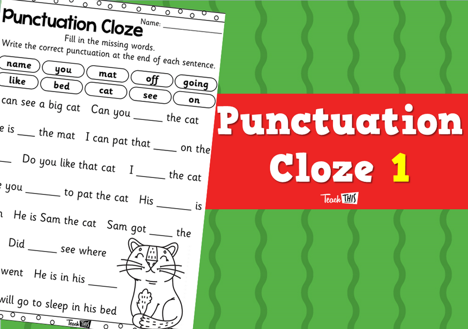 Punctuation Cloze 1